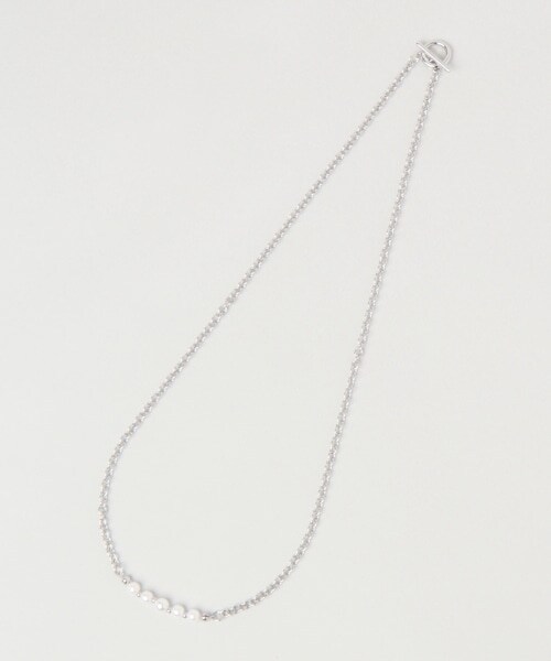 RAGEBLUE（レイジブルー）の「＜一部店舗限定＞パール/チェーンコンビネックレス（アクセサリー・シルバー系・ONE SIZE）」の6枚目の写真