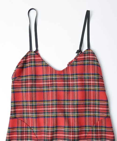 WOOL CHECK SLIP DRESS ウールチェックスリップドレス