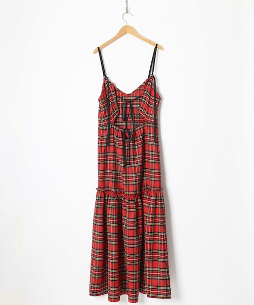 WOOL CHECK SLIP DRESS ウールチェックスリップドレス