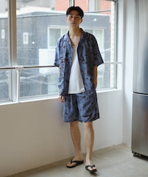 Kastane | 【WHIMSIC】CABANA SHIRT-FLOWER LINE ART(シャツ/ブラウス)