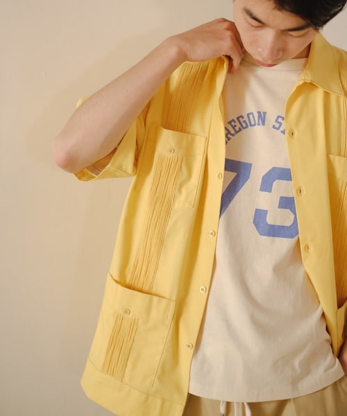 Kastane(カスタネ)の「【WHIMSIC】GUAYABERA S/S(シャツ/ブラウス・レディース・イエロー/オリーブ・F)」の1枚目の写真