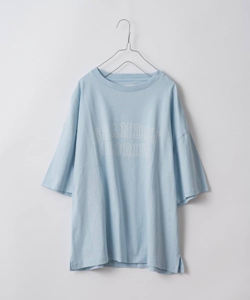 Kastane（カスタネ）の「【WHIMSIC】MALTI LOGO DESIGN PRINT TEE（Tシャツ/カットソー・レディース・ホワイト/グリーン/ブルー/レッド・F）」の3枚目の写真