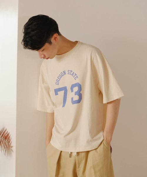 Kastane（カスタネ）の「【WHIMSIC】MALTI LOGO DESIGN PRINT TEE（Tシャツ/カットソー・レディース・ホワイト/グリーン/ブルー/レッド・F）」の2枚目の写真