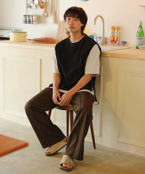 Kastane（カスタネ）の「【WHIMSIC】PIPING TRACK PANTS 2（その他パンツ・レディース・ベージュ/ブラウン/オリーブ・F）」の3枚目の写真