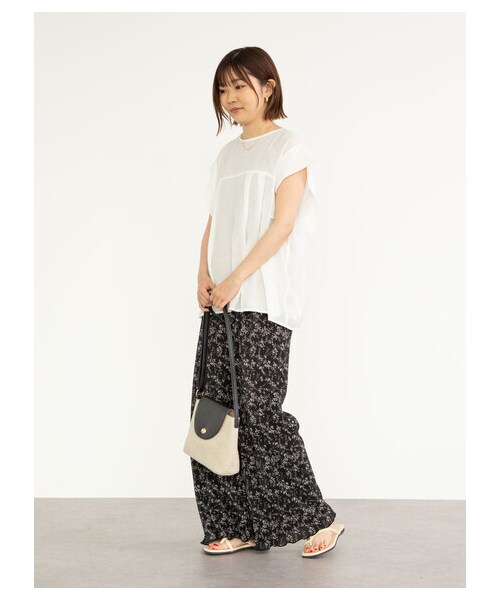 Green　Parks（グリーンパークス）の「・RAY CASSIN フラワーptプリーツパンツ（パンツ・オフホワイト/ブラック・F）」の3枚目の写真