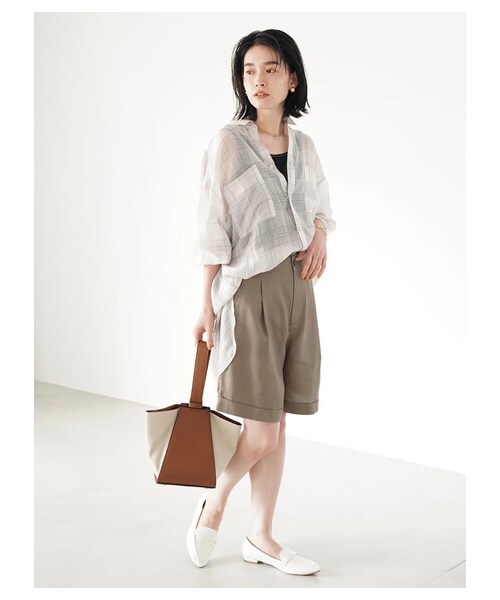 AMERICAN HOLIC(アメリカンホリック)の「裾折り返しショートパンツ(パンツ・モカ・S/M/L)」の6枚目の写真