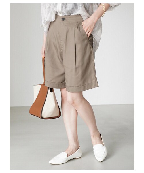 AMERICAN HOLIC(アメリカンホリック)の「裾折り返しショートパンツ(パンツ・モカ・S/M/L)」の1枚目の写真