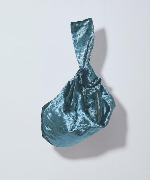 ADAM ET ROPE'（アダムエロペ）の「ベルベットハンドルバッグ（バッグ・レディース・ダークブラウン/ブルー・F）」の2枚目の写真