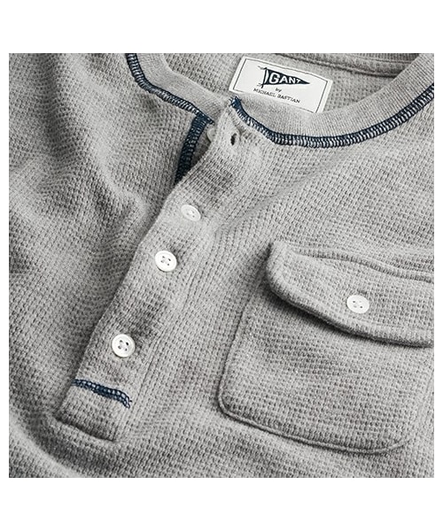 GANT Rugger（ガントラガー）の「THE MB ワッフル長袖ヘンリーネック（その他・メンズ・RED/NAVY・XS/S/M/L/XL）」の3枚目の写真