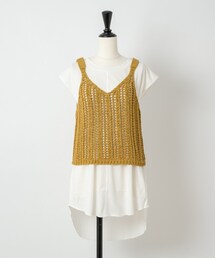 Rewde | テープヤーンビスチェＴシャツセット（1R15-L902924）(Tシャツ/カットソー)