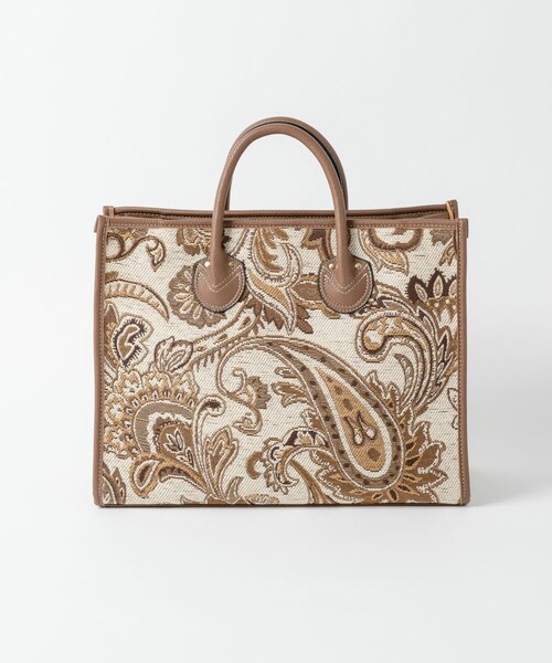 Rewde（ルゥデ）の「【2WAY】 ジャガードトートバッグ（1R18-BA0116）（トートバッグ・レディース・ブラウン/ホワイト/ブルー・F）」の2枚目の写真