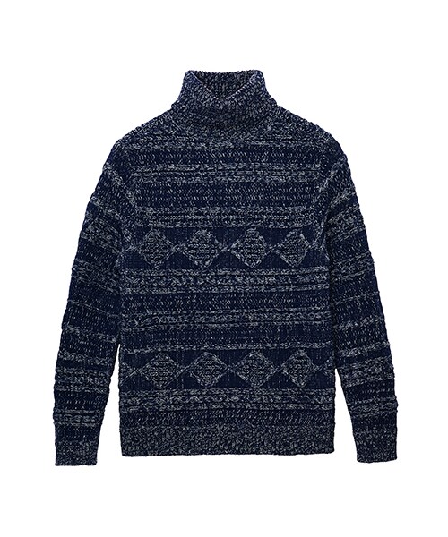 GANT Rugger（ガントラガー）の「R. HORIZONTAL CABLE ROLLER タートルネックニット（その他・メンズ・NAVY・XS/S/M/L/XL/2XL）」の2枚目の写真