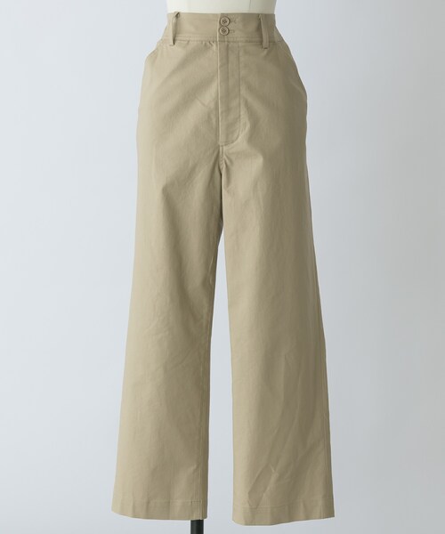 Rewde(ルゥデ)の「ハイウエストペインターパンツ(1R12-06071)(その他パンツ・レディース・ベージュ/グリーン/ブルー・S/M/L)」の1枚目の写真