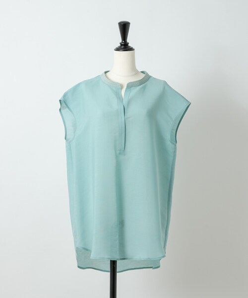 Rewde(ルゥデ)の「刺繍スキッパーブラウス(1R13-8811301)(シャツ/ブラウス・レディース・ホワイト/グリーン/ブラック・M)」の3枚目の写真