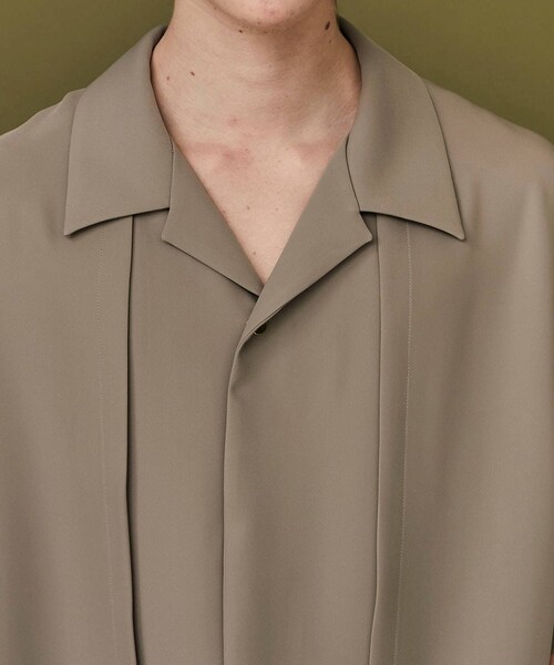 CULLNI(クルニ)の「FRONT LAYERED SHORT SLEEVE SH(その他・メンズ・その他/BLACK/GREY BEIGE/BLUE・1/2)」の7枚目の写真