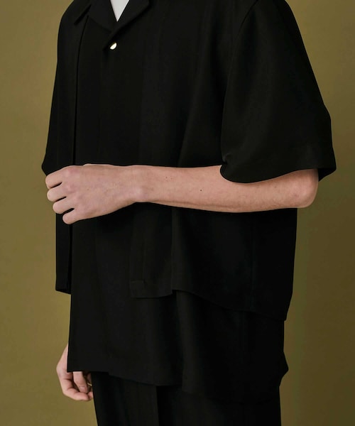 CULLNI(クルニ)の「FRONT LAYERED SHORT SLEEVE SH(その他・メンズ・その他/BLACK/GREY BEIGE/BLUE・1/2)」の16枚目の写真