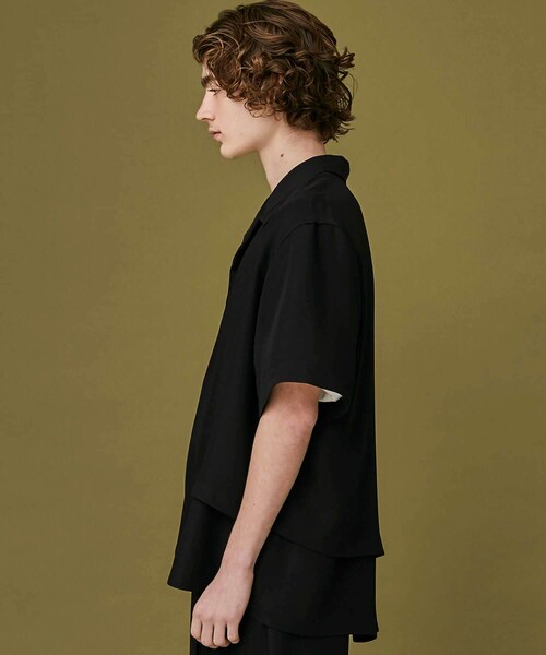 CULLNI(クルニ)の「FRONT LAYERED SHORT SLEEVE SH(その他・メンズ・その他/BLACK/GREY BEIGE/BLUE・1/2)」の12枚目の写真