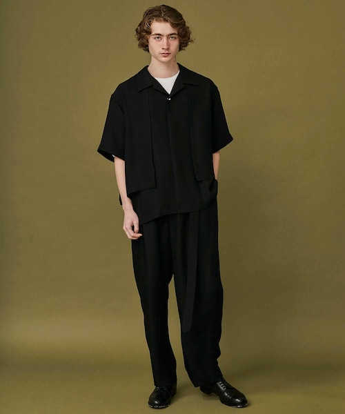 CULLNI(クルニ)の「FRONT LAYERED SHORT SLEEVE SH(その他・メンズ・その他/BLACK/GREY BEIGE/BLUE・1/2)」の10枚目の写真
