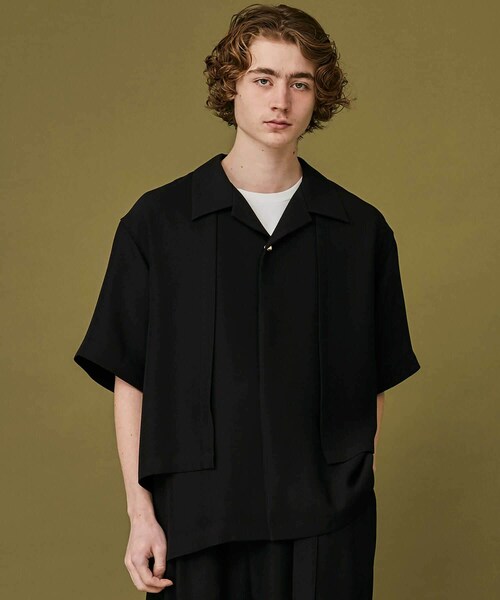 CULLNI(クルニ)の「FRONT LAYERED SHORT SLEEVE SH(その他・メンズ・その他/BLACK/GREY BEIGE/BLUE・1/2)」の11枚目の写真