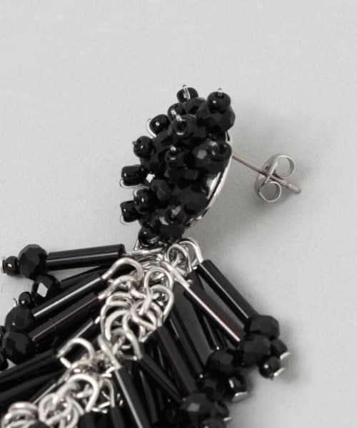 JEANASIS(ジーナシス)の「タッセルビーズピアス(アクセサリー・クリア()/ブラック()・FREE)」の3枚目の写真