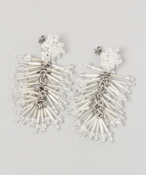 JEANASIS(ジーナシス)の「タッセルビーズピアス(アクセサリー・クリア()/ブラック()・FREE)」の1枚目の写真