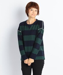 DOUBLE NAME | 太ボーダー長袖トップス(トップス)