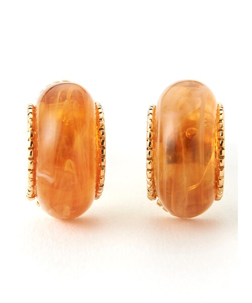 GRL（グレイル）の「フープイヤリング（イヤリング・レディース・ピンク/クリア/オレンジ・F）」の2枚目の写真