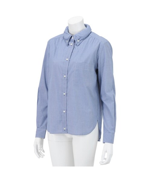 mercibeaucoup,（メルシーボークー）の「メルシーボークー、 / Ｂ：シャツ / シャツ（トップス・レディース・blue/red/charcoal gray・01）」の7枚目の写真