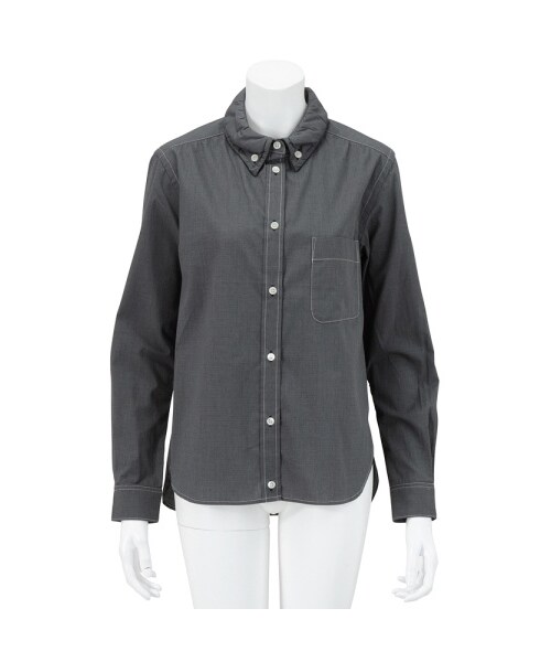 mercibeaucoup,（メルシーボークー）の「メルシーボークー、 / Ｂ：シャツ / シャツ（トップス・レディース・blue/red/charcoal gray・01）」の2枚目の写真