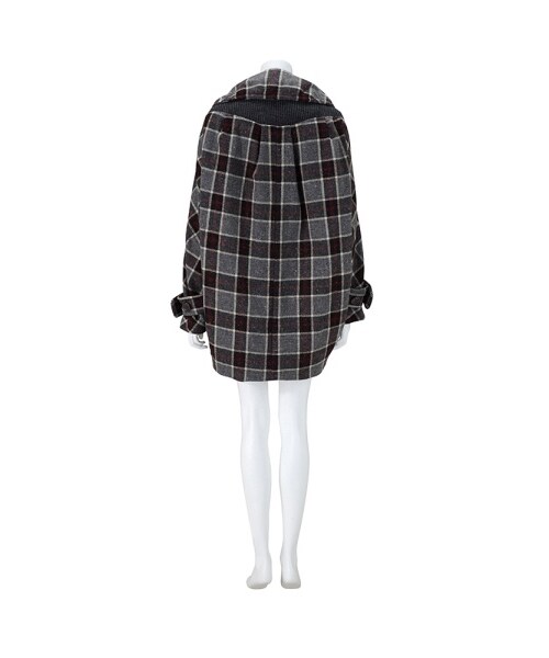 mercibeaucoup,(メルシーボークー)の「メルシーボークー、 / チェック / コート(ジャケット/アウター・レディース・beige/charcoal gray・01)」の3枚目の写真