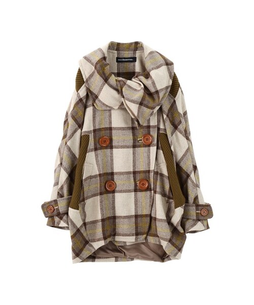 mercibeaucoup,(メルシーボークー)の「メルシーボークー、 / チェック / コート(ジャケット/アウター・レディース・beige/charcoal gray・01)」の8枚目の写真