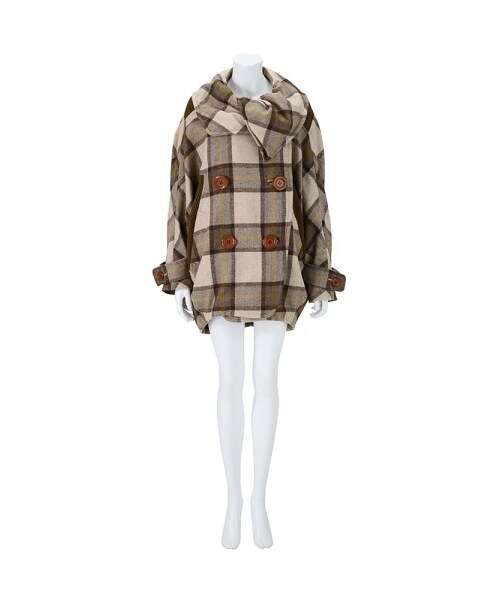 mercibeaucoup,(メルシーボークー)の「メルシーボークー、 / チェック / コート(ジャケット/アウター・レディース・beige/charcoal gray・01)」の1枚目の写真