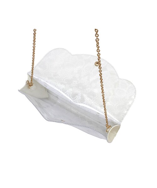 I Eye's（アイアイズ）の「On the table チェーン付フラップ型ショルダー（バッグ・レディース・アイボリー・フリー）」の8枚目の写真