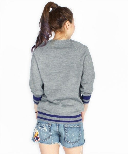 RNA SWEAT（アールエヌエースウェット）の「ポップコーンニットプルオーバー（トップス・レディース・グレー/ブラック/グリーン・M）」の5枚目の写真