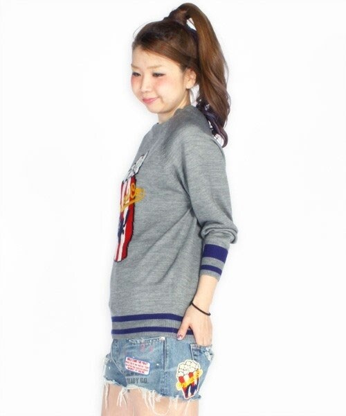 RNA SWEAT（アールエヌエースウェット）の「ポップコーンニットプルオーバー（トップス・レディース・グレー/ブラック/グリーン・M）」の4枚目の写真