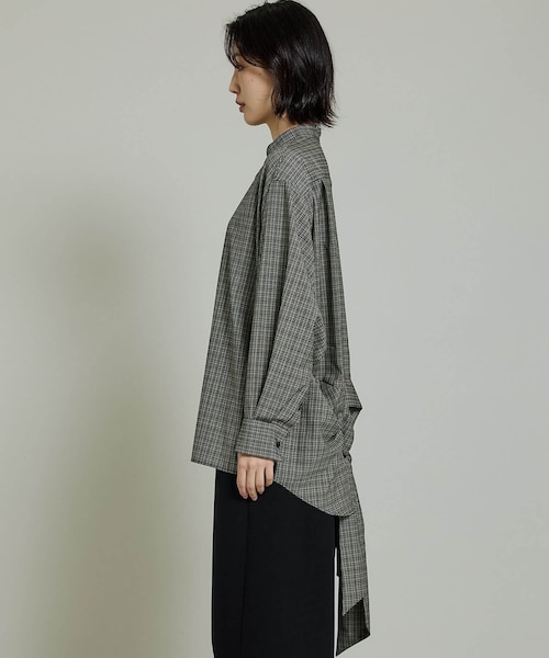 beautiful people（ビューティフルピープル）の「ダブルエンドツイードチェックフレアブラウス 1145106007（その他・レディース・BEIGE・36）」の3枚目の写真