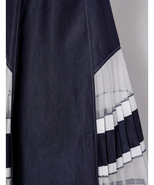 Marjorie（マージョリー）の「敲碎了酒杯，異材質拼接不對稱牛仔洋裝（その他・レディース・牛仔深藍・XS/S/M/L）」の10枚目の写真