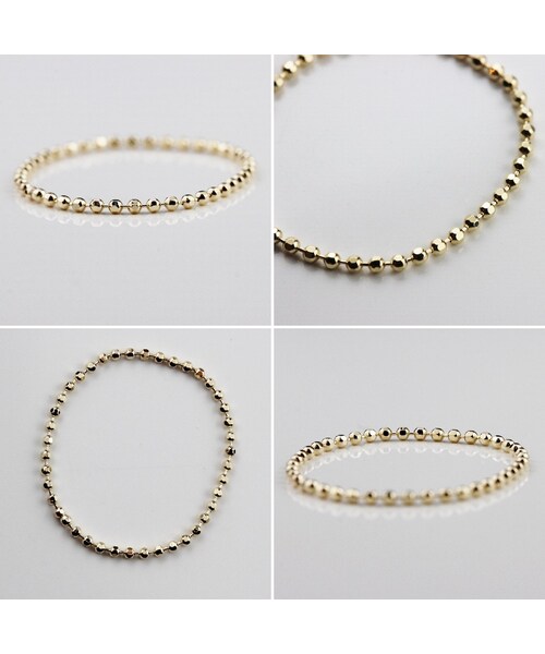 pinacoteca(ピナコテーカ)の「ピナコテーカ 610 ボールチェーン リング ピンキーリング(リング・レディース・ゴールド・マイナス5号から13号)」の2枚目の写真