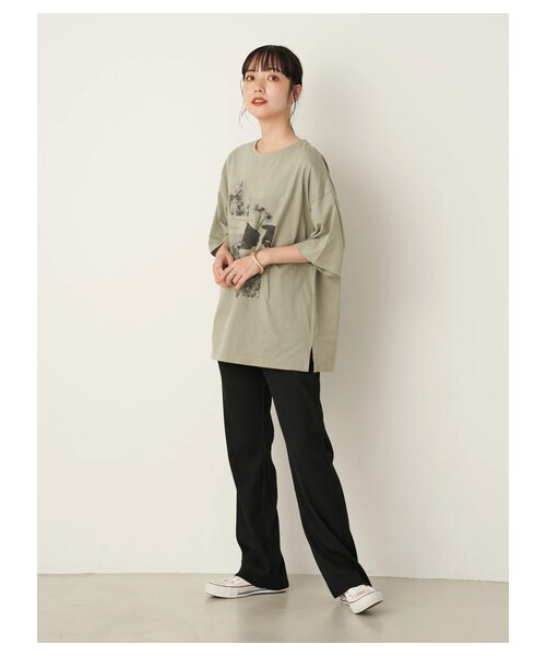 earth music&ecology（アースミュージックアンドエコロジー）の「すきな丈カットリブパンツ（パンツ・ブラック/ブラウン/ミント/エクリュ・F）」の20枚目の写真