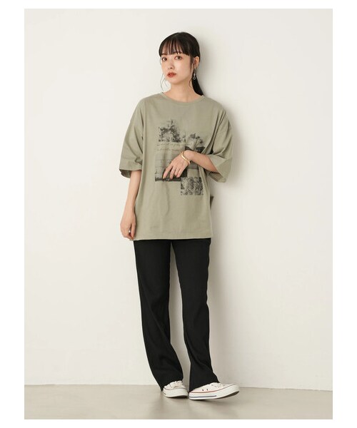 earth music&ecology（アースミュージックアンドエコロジー）の「すきな丈カットリブパンツ（パンツ・ブラック/ブラウン/ミント/エクリュ・F）」の21枚目の写真