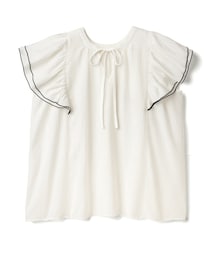 GRL（グレイル）の「前後2Way配色メロウダブルフリルスリーブブラウス（シャツ/ブラウス・レディース）」