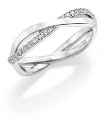 De Beers Jewellers Infinity Diamond & 18K White Gold Half Band Ring