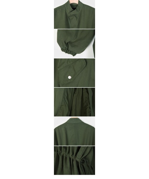 STYLENANDA（スタイルナンダ）の「チャイナカラーミニマルミリタリージャケット（ジャケット/アウター・レディース・カーキ・フリーサイズ）」の17枚目の写真