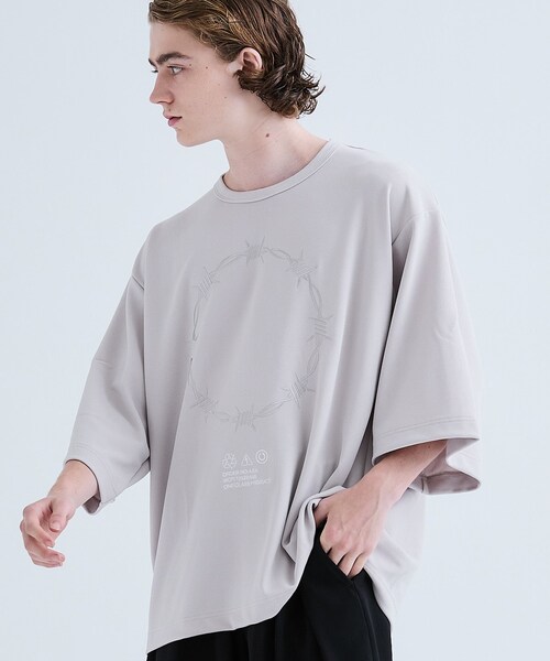 SHAREEF（シャリーフ）の「EX.BARBED WIRE GERORGETTE BIG TEE（その他・メンズ・その他・1/2）」の6枚目の写真