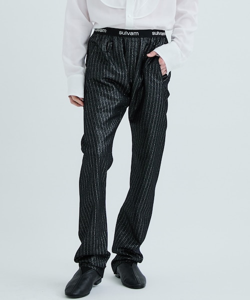 sulvam（サルバム）の「Glitter stripe slim pants（）」 - WEAR