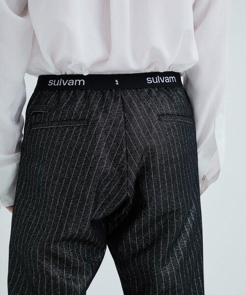 sulvam（サルバム）の「Glitter stripe slim pants（）」 - WEAR