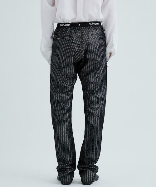 sulvam（サルバム）の「Glitter stripe slim pants（）」 - WEAR
