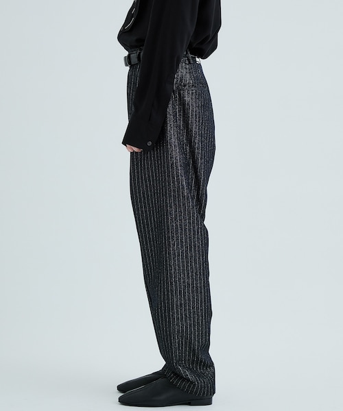 sulvam（サルバム）の「Glitter stripe tapered pants（その他・メンズ・BLACK・S/M）」の5枚目の写真