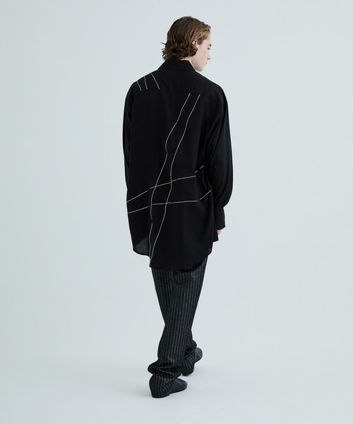 sulvam（サルバム）の「Silver line over shirt（その他・メンズ・WHITE/BLACK・S）」の3枚目の写真