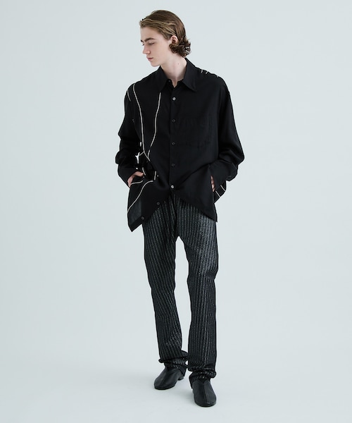 sulvam（サルバム）の「Silver line over shirt（その他・メンズ・WHITE/BLACK・S）」の2枚目の写真